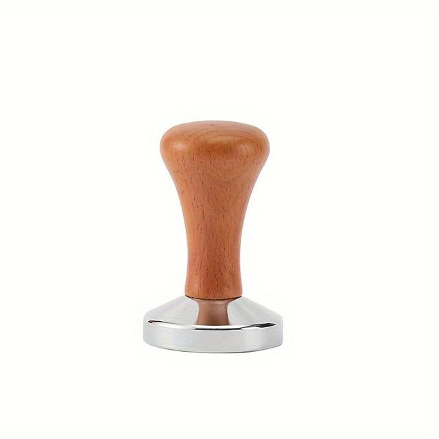 TEMU Tamper de Café de Grado Alimenticio 51/53/58mm con Mango de Madera para Barista, Molinillo de Espresso, a , Calidad, Oferta Caliente