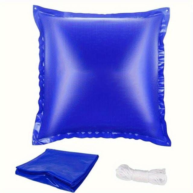TEMU 1pc Winter Air Pillow, Thickened Pvc, Cold Resistant Pool Cover, Inflatable Pad, With Multiple Components For Pool Protection