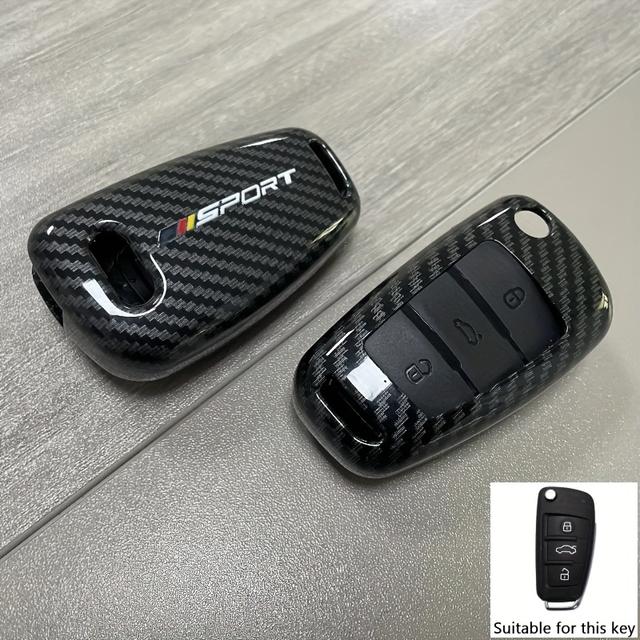 TEMU ABS Auto Schlüsselhülle für Audi C6 R8 A1 A3 Q3 A4 A5 Q5 A6 S6 A7 B6 B7 B8 8P 8V 8L , Auto Schutzgehäuse Fob Zubehör