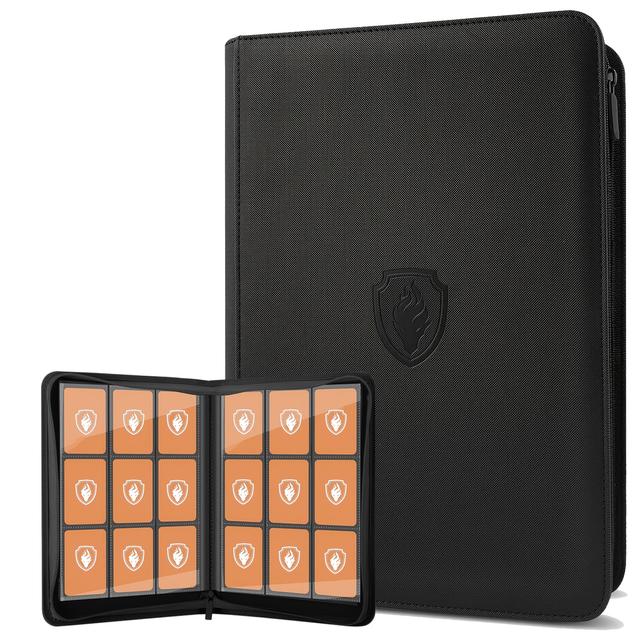 TEMU Card Binder 9 Pocket, 360 Pockets Trading Card Binder, Premium Collector Card Album For Standard Cards, Side Loading Card Collection Folder For Tcg, Game Cards, Sport Cards,