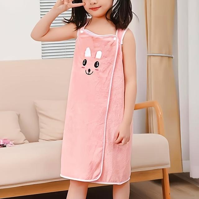 TEMU 1pc 's Bath Towel Bath Skirt, Wearable 's Bath Skirt, Cute Rabbit Ears Bath Robe, Sauna Beach Pool Bath Towel, Absorbent Soft Bath Towel