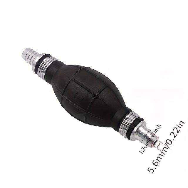 TEMU 6/8/10/12mm Ruční Palivová Pumpa Příslušenství Lodní Žárovka Námořní pro Přívěsný Motor Palivové Potrubí Ruční Pumpa Černá Gumová Vakuová Pumpa pro Přenos Paliva pro Benzín, Naftu, Vodu