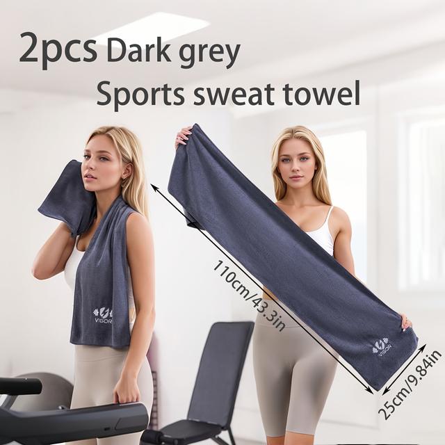 TEMU 2 Toallas Deportivas Lightning 25*110 cm / 9.84*43.3 pulgadas, Suaves y Absorbentes de Secado Rápido para Gimnasio Correr Ejercicio Yoga Exterior Limpieza del