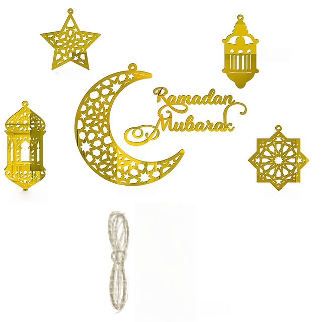 TEMU 3d Acrylic Mirror Moon And Stars | Boho Style Eid Decorations, Party Banners, And Photo Props For Ramadan Celebrations