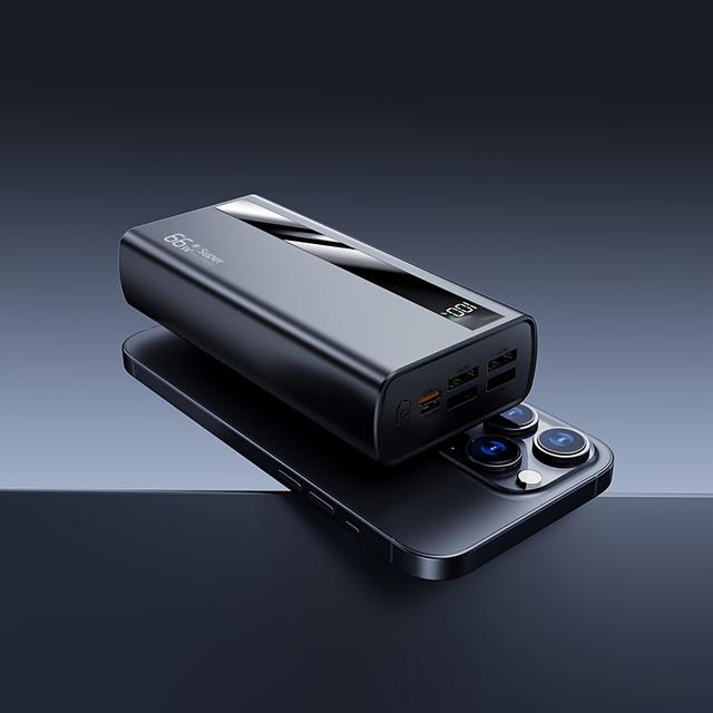 TEMU 60000mah Power Bank, Super Fast Charging, Display, Large Capacity Power Bank, Travel Backup Power Supply, Can Charge Multiple Devices Simultaneously, Suitable For Iphone, And , Holiday Gifti