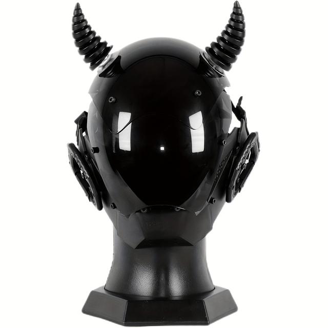 TEMU Cool Mechanical Cyberpunk Mask Gothic Futuristic Tech Mask Halloween Cosplay Costume Party Accessories