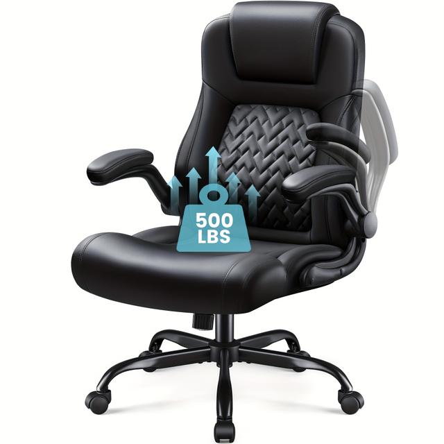 TEMU High Chair, Chair, 500lbs For Heavy People With Flip-up Armrests And Adjustable Height