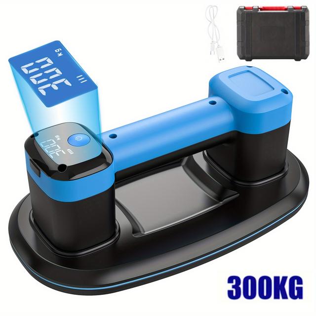 TEMU 300KG Hochleistungs-Elektrokrane mit intelligentem Display & Saugnäpfen - 300KG Tragkraft, 36V Batteriebetrieben, rutschfester Griff, für Granit, Fliesen, Glas