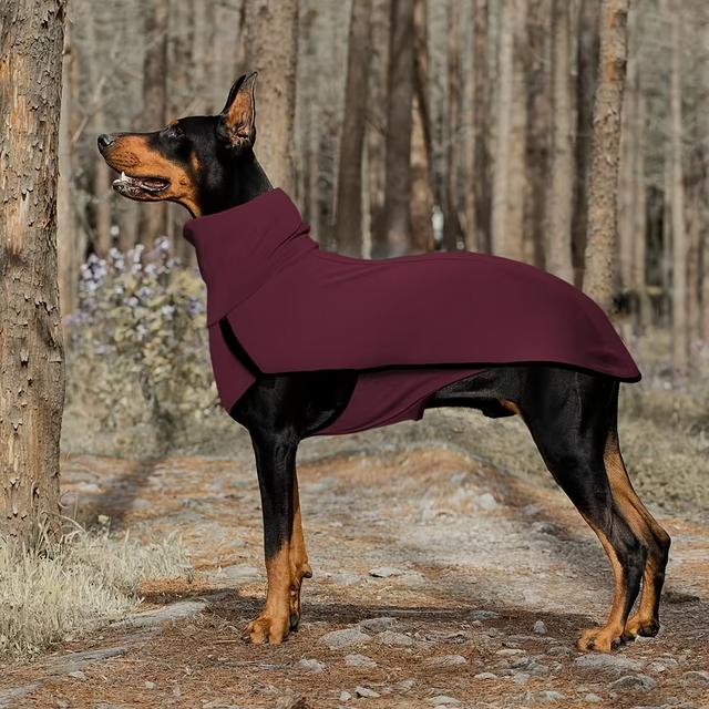TEMU Ropa de Perro de Moda para , Otoño e Invierno, Patchwork de Color Sólido, Ropa Elegante para Perro con Cuello y Abrigado de Patchwork de Color Sólido