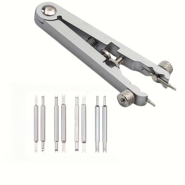 TEMU . Uhren Federnstreifen Zangen Set mit langlebigen 10 Stk. Pins, Uhrenarmband Federnstreifen Pinzetten Werkzeug, Uhrenarmband Entfernung Reparatur