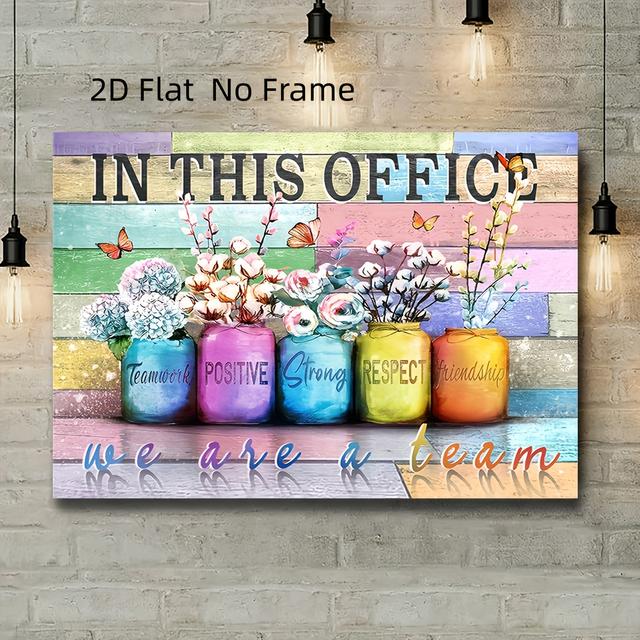TEMU 2d Flat, 2d Flat, 1pc Canvas Art | Frameless 12x16 Inch Inspirational Wall Art For Home, Bedroom, Kitchen, Living Room, Bathroom, Hotel, Cafe, Office, And Restroom Decor