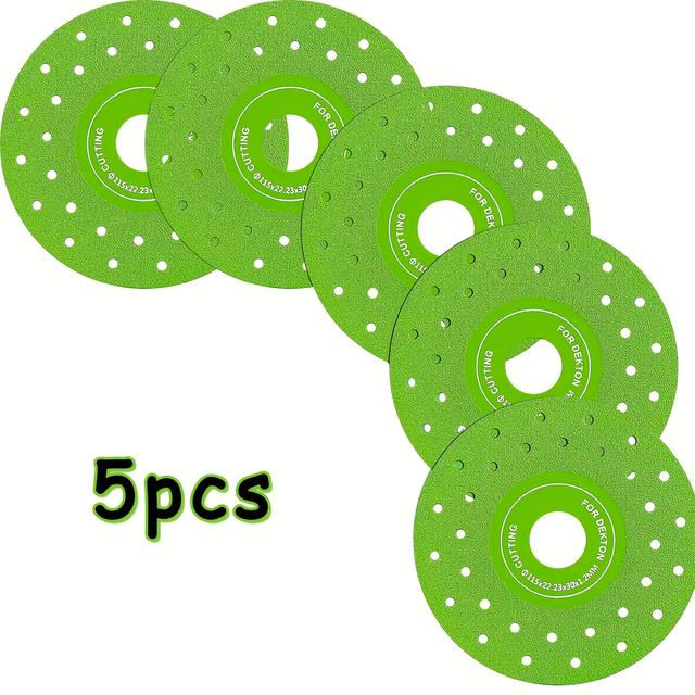 TEMU 5pcs Heavy-duty Suitable For Marble/quartz/ceramic/glass Cutting Discs - 4.5 Inch (11mm) Diamond For, & Cutting, Chamfering, Suitable For Cutting And Chamfering, Compatible For Diy And