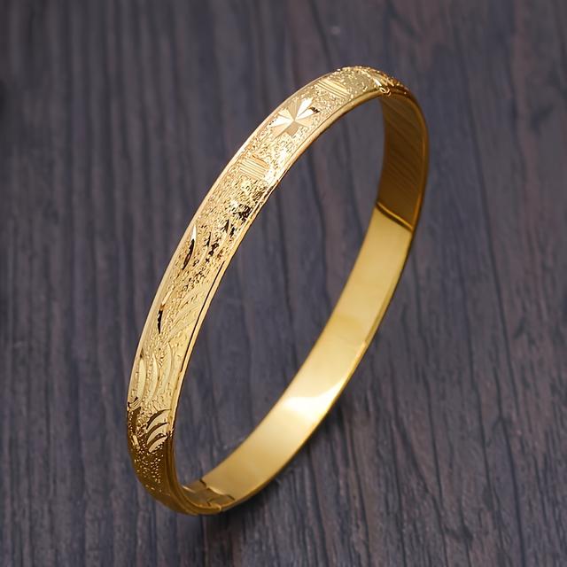 TEMU 1pc Of Classic Middle Eastern Directional Floral Bracelet, Wedding Jewelry For Brides From Europe, Africa, And Ethiopia.