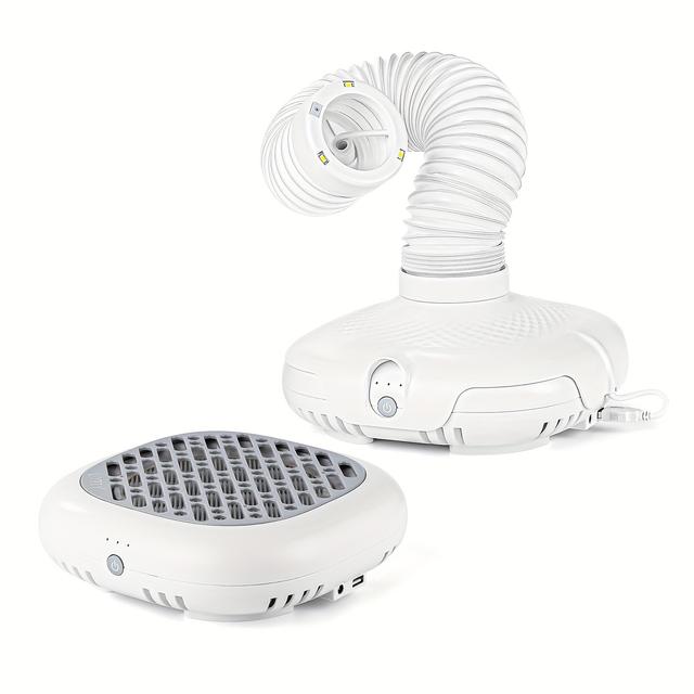 TEMU Foreverlily 2-in-1 Nail Dust Collector With Hose, 130w Manicure Vacuum, Includes 2 Reusable Filters For Nail Care