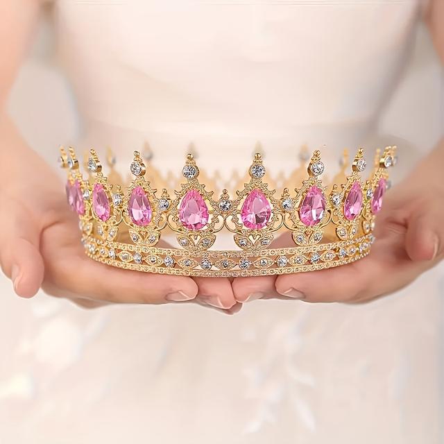 TEMU Individual Redonda y Corona con para Mujer | Vintage de Aleación de para Vestir, Combinación , Ideal para