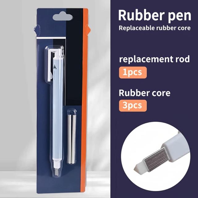 TEMU 확장 가능한 팁과 금속 브래킷이 있는 디테일 자동 지우개, 스케치 세부 사항 및 그림 강조 표시 쉽게 지울 수 있음 - 예술적 글쓰기, 드로잉, 학교 용품에 적합