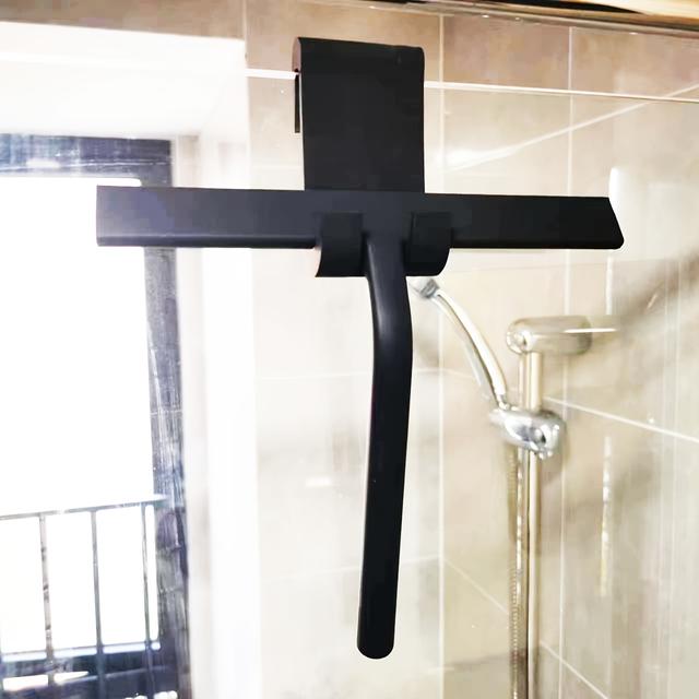 TEMU Шкребок для душу зі стійкою, скребок для скла, чистильник для дзеркал у ванній кімнаті, скребок для миття скла