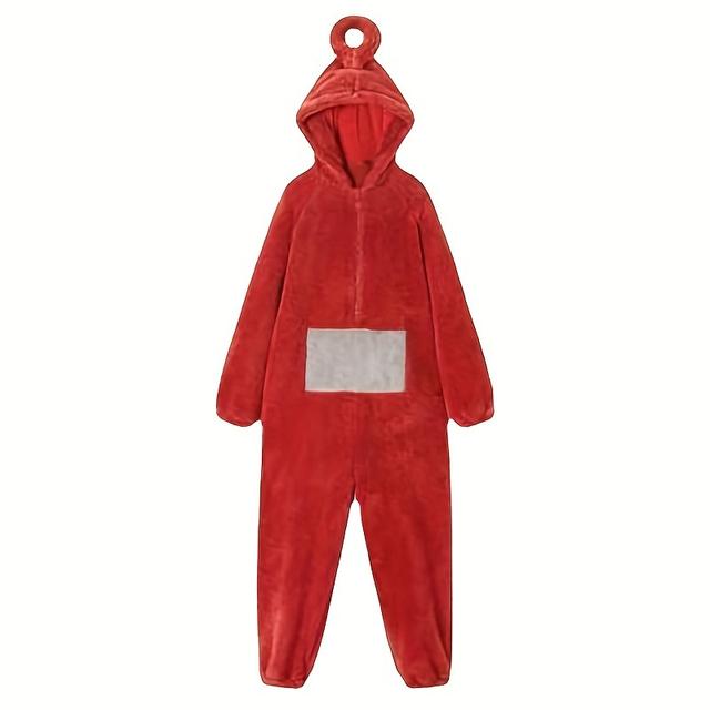 TEMU Women's Loose Hooded Fleece Onesie | Soft Polyester Blend, 230 G/m², Machine Washable
