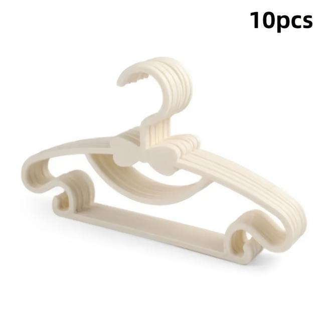 TEMU 5/10pcs Portable Kids Clothes Hanger Racks - Windproof Plastic Display Hangers For Children's Coats And Baby Clothing - Perfect Organizer For Clothing Stores