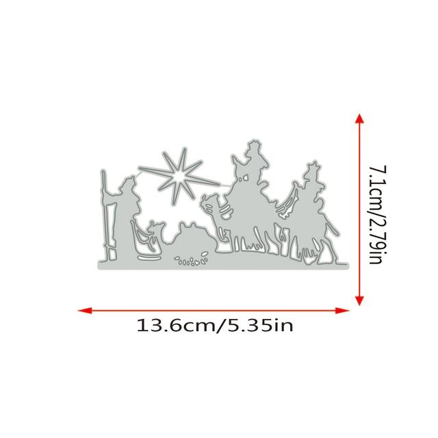 TEMU 1pc Metal Cutting Die - Diy Scrapbooking Paper Craft Template With Intricate Camel & , Unique , Crafting Template|stylish Die-cut|detailed