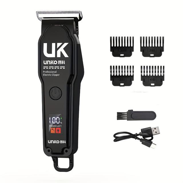 TEMU Hair Clipper, Electric Clipper, Digital Display, Electric Pusher, Electric Hair Clipper, Adult Optional, Home Automatic Hair Cutting Toolorange Hair Clipper