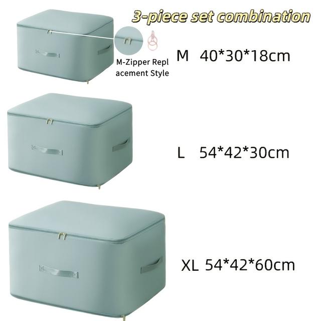 TEMU 이사용 가방[+L+XL] 대용량 가정용 압축 보관백 뚜껑형 수납함, 옷, 이불, 베개, 여행용 수납, 침대 밑 수납, 가정용 수납, 기숙사 수납에 적합 - 내구성 있는 지퍼형 자동 압축 수납백