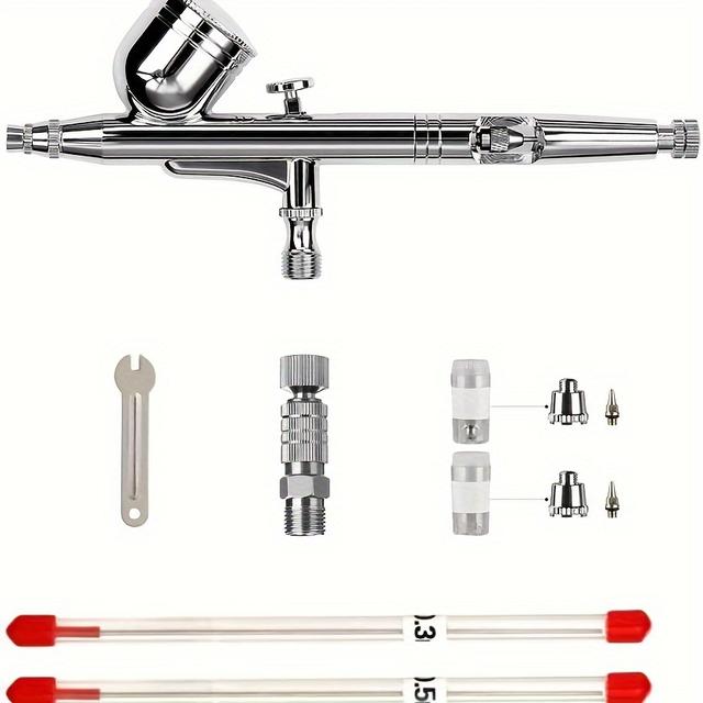 TEMU 0.2/0.3/0.5mm Gravity Feed Airbrush Gun Airbrush Spray Gun Nail Painting Kits Connector Airbrush Needle Airbrush Nozzle Airbrush Nozzlecap