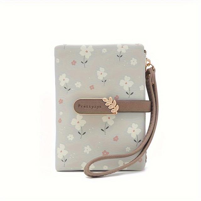 TEMU New Printed Short Women's Wallet, And Stylish Large-capacity Multifunctional Purse, Wrist Wallet, Coin Pouch, And Card Holder All In 1