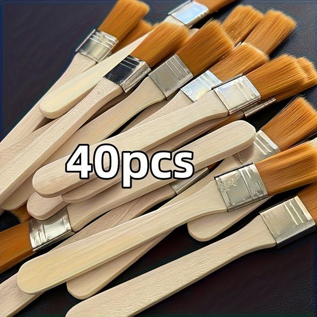 TEMU 40 Pędzli do dekoracji domu - Małe pędzle idealne do malowania, farbowania i dekorowania swojego domu. Te kompaktowe narzędzia do malowania to świetne prezenty dla przyjaciół.