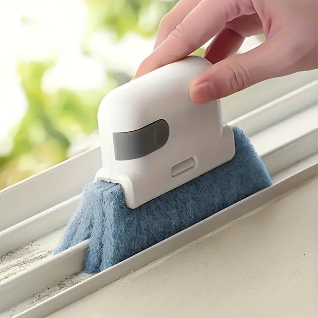 TEMU Cepillo de limpieza de ventanas tres en uno , con un cepillo de ranuras desmontable y un diseño de mano reutilizable, perfecto para usar en ventanas de cocinas y dormitorios
