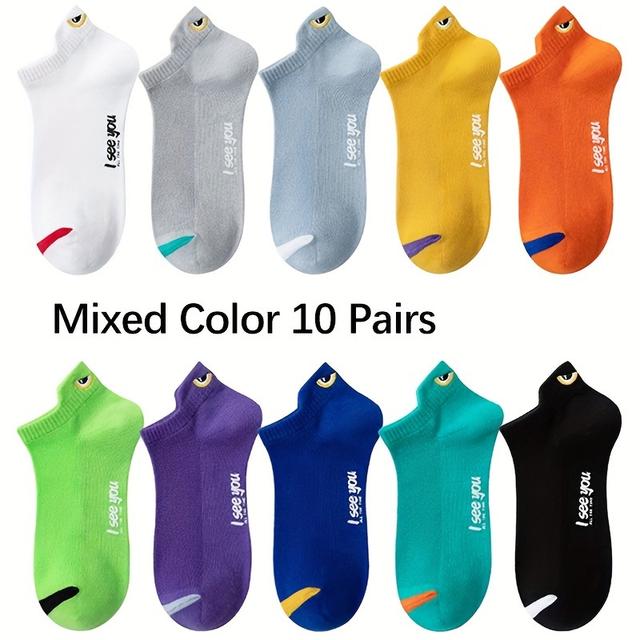 TEMU 10 de Calcetines de Malla Teal para Hombre, Absorbentes de , , para Exteriores en Verano