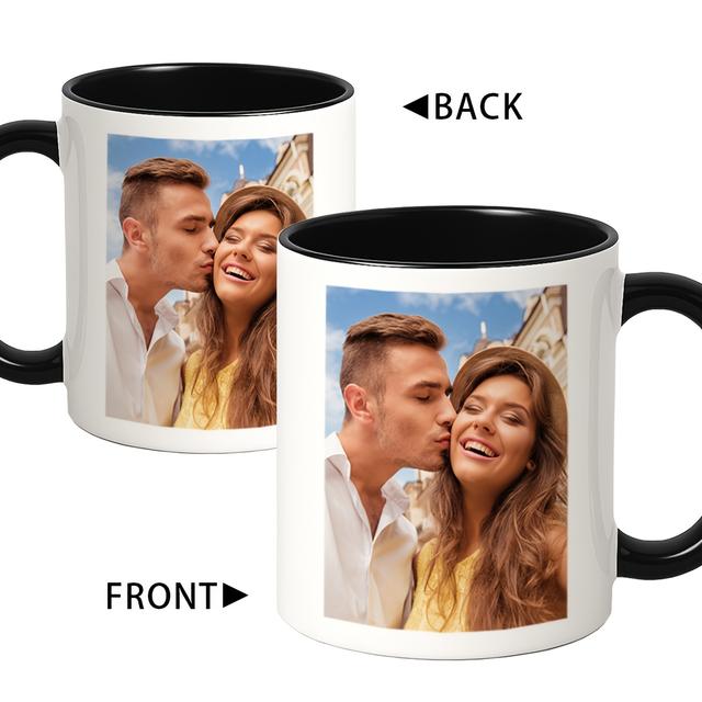 TEMU Keramický Hrnek na Zakázku - Personalizovaný fotografií, kvalitní dárek pro páry, vhodný k MDŽ Valentýna a všechny druhy svátků pro vašeho či partnera