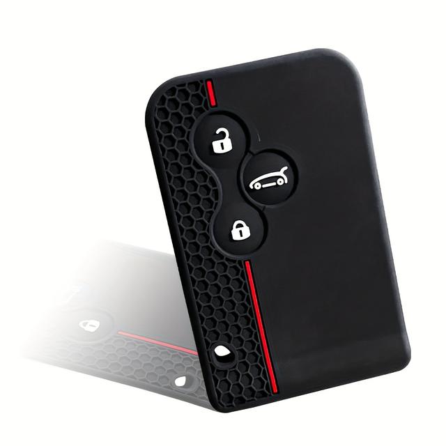 TEMU Prémium Védőkulcsborító, Alkalmas Néhány RENAULT Modell Kulcstartóhoz - Megane 3-Gombos Okos Távirányító Védőtok - Szilikon Anyag - Ütésálló és Kopásálló - Illeszkedés, Nem Fakul