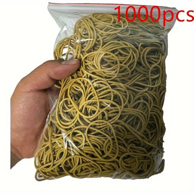 TEMU Approximately 1000 To 2000 Rubber Bands, Basic Rubber Bands, Office Rubber Bands, High-elasticity Rubber Bands, Used For Storage, Binding, Organizing, And Tying Hair