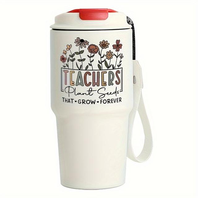 TEMU แก้วน้ำ 20oz สำหรับครูที่มีความสุข - สไตล์เก๋ & ของขวัญสำหรับครูผู้หญิง - เหมาะสำหรับคริสต์มาส, วันเกิด & โอกาสขอบคุณ