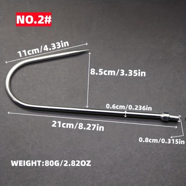 TEMU 후크가 있는 낚시 도구 2개 세트, 1# 및 2# 사이즈로 제공, 실용적이고 편리함