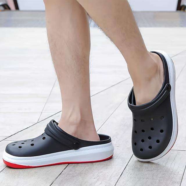 TEMU Men's Slip-on With Toe Caps & Arch Support - Quick-dry Eva Sole, Cushioned Insole & Arch - Casual & Outdoor Sandals - /, Strappy Sandals For Men