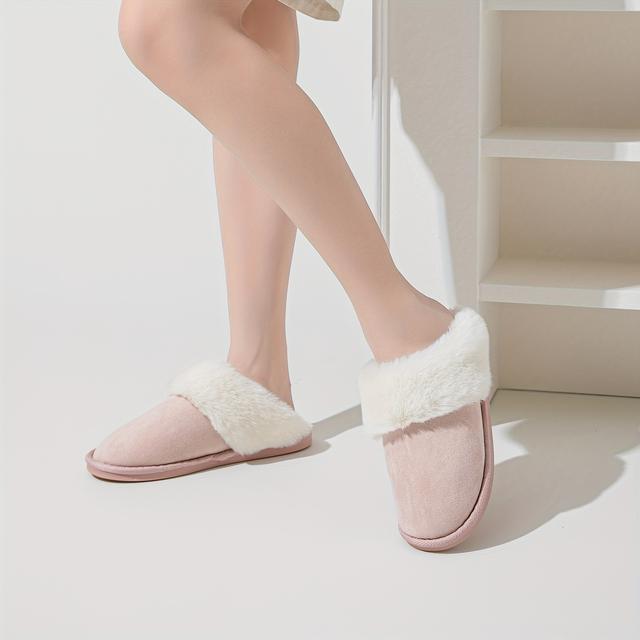 TEMU Women's Scuff Slippers Cozy Indoor Outdoor Shoes With Anti Slip Sole