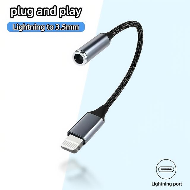TEMU 1/3pcs Lightning To 3.5mm Audio Adapter, For Calls, Music & Voice - Compatible With Iphone 14/13, 12, 11 And Ipad