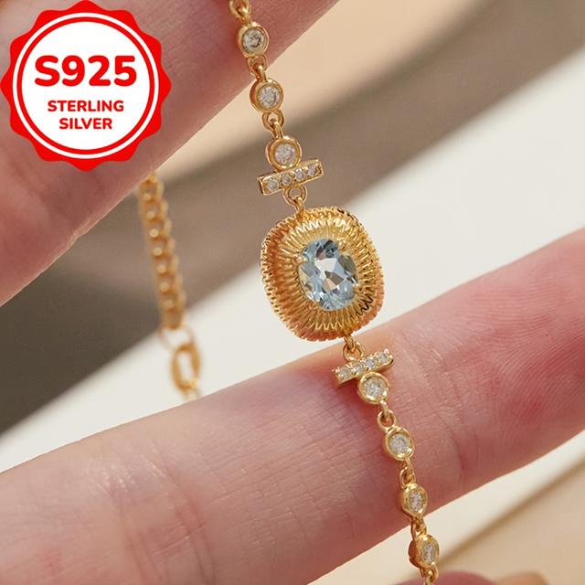 TEMU 1 قطعة سوار نسائي فضي فاخر ومربع، تصميم بسيط مثالي للتنقل اليومي والإجازات، هدية أنيقة