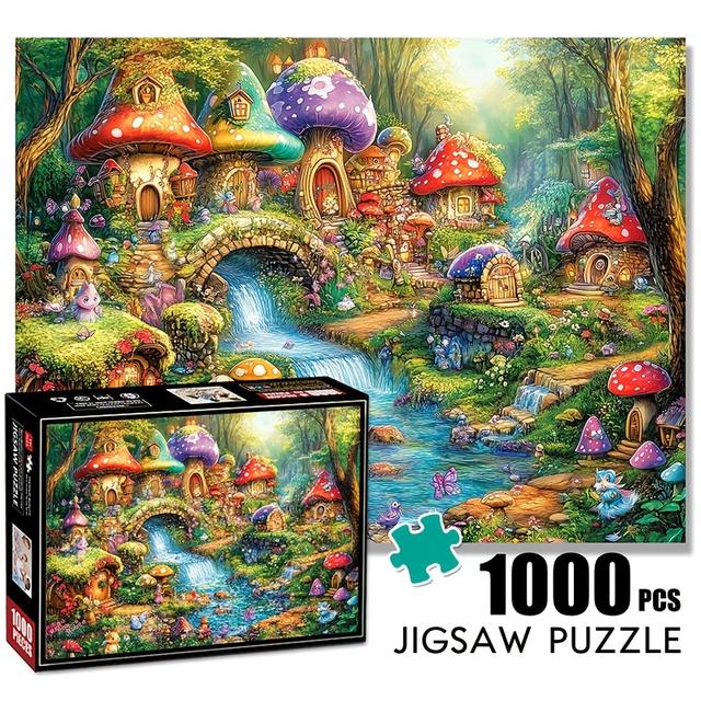 TEMU 1000pcs Paper Jigsaw Puzzle, Large Puzzle Toy, Exquisite Game Gift, Family Interactive Game Puzzle, Diy Home Decor, Brain-challenging Gift