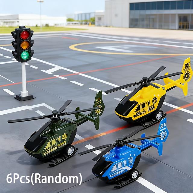 TEMU 6pcs Helicopters, Outdoor Beach Toys, Novelty Toys, Desktop Decorations, Pretend Play Toys, Birthday And Holiday Gifts, Piñatas, Christmas And New Year's Supplies, And Classroom Rewards (random)
