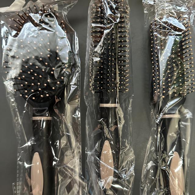 TEMU 3 piezas de peines de pelo iónicos para cabello texturizado, cepillos desenredantes con cojín de aire antiestático y cerdas de plástico