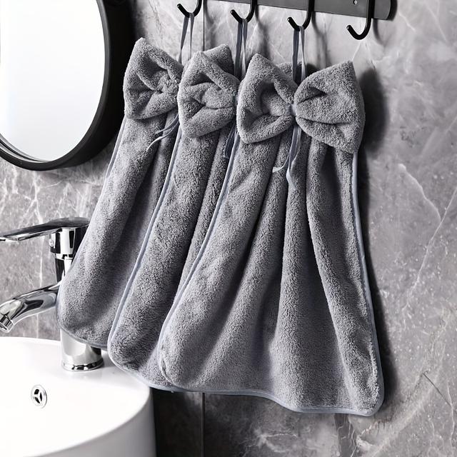 TEMU 3pcs Kitchen Towel Set, Bowknot Skirt Pattern Tableware Cleaning Cloth, Absorbent & Quick-drying Dish Towel, For Household Cleaning, Essentials