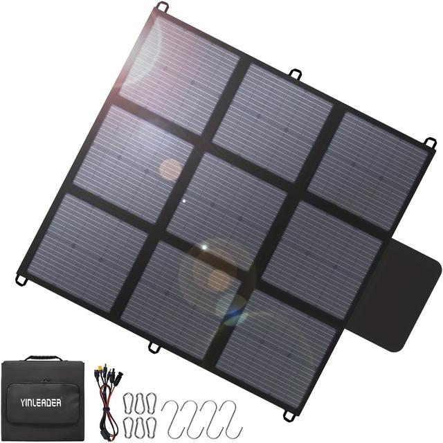 TEMU YINLEADER 200W faltbare Monokristall-Solarpanel | 22,5% hohe Effizienz & leicht | XT60/-Verbindungen für tragbare Stromversorgungen | Camping, Reisen, Wohnmobil, Wanderausrüstung