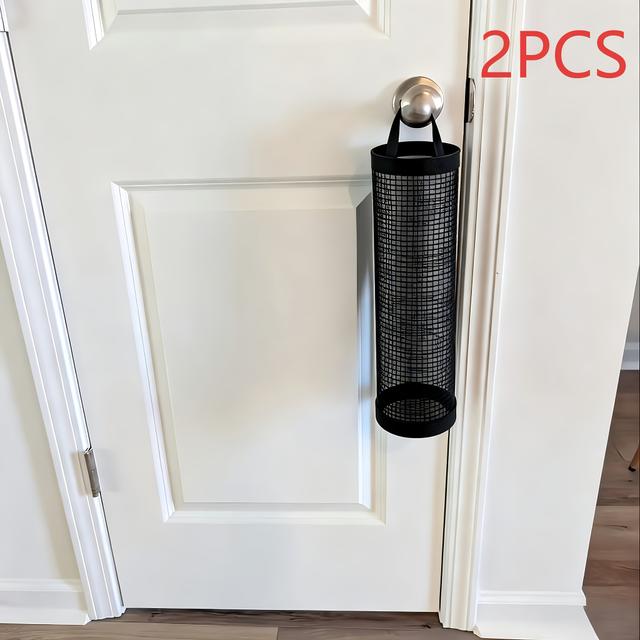 TEMU 2pcs Plastic Bag Rack, Supermarket Bag Rack For Hanging Storage, Hanging Trash Bag Organizer, Home Kitchen Travel Storage Dispenser