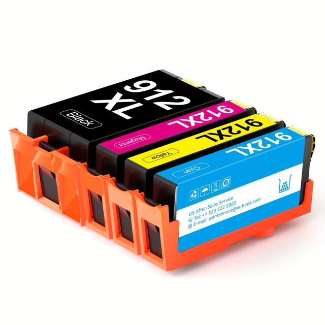 TEMU Ersatzminen im 4er-Pack für HP 912XL, kompatibel mit HP Modellen 8010 bis 8017 und Pro Modellen 8020 bis 8025