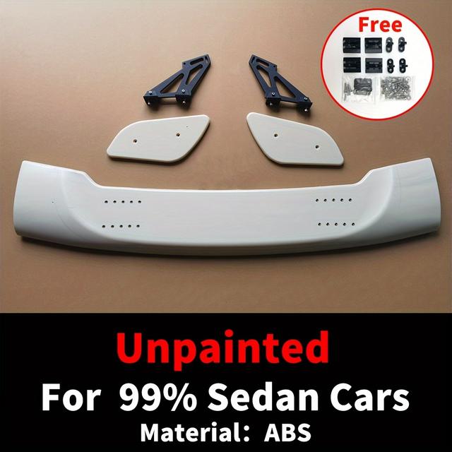 TEMU ユニバーサル GT GTR スタイル ーツスポイラー レーシング、57 インチ/145 センチメートル、99% のセダン車に適しています。トゥーニングアクセサリーとして機能し、モデファイドのトリムテールエアディフレクターとトランクリップが付きます。グロッシブラックまたはカーボンスタイルで利用可能です。角度と幅は調整可能で、アルミニウム合金ブレケットを備えています。