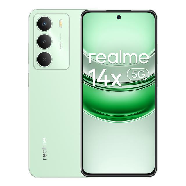 TEMU Realme 14x With 6gb+128gb Or 8gb+256gb, Featuring Ai 5g Lte, Version, Unlocked Smartphone, Running 15, 6300 Processor, Equipped With A 5000mah Large Battery, Reliable Quality, In Peridot Green