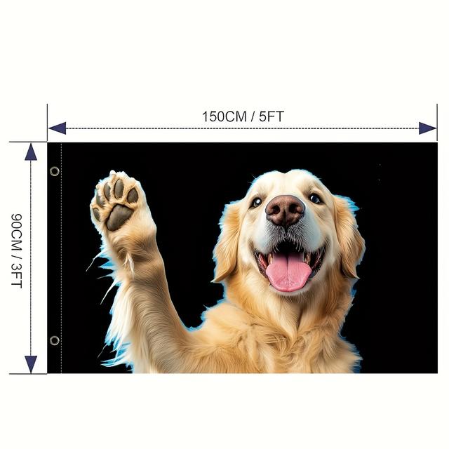 TEMU 1pc, Fantasy Flag Uses For A Golden, For Outdoor Decor For Home , Party Supplies, Holiday Decor, Garden Scenes